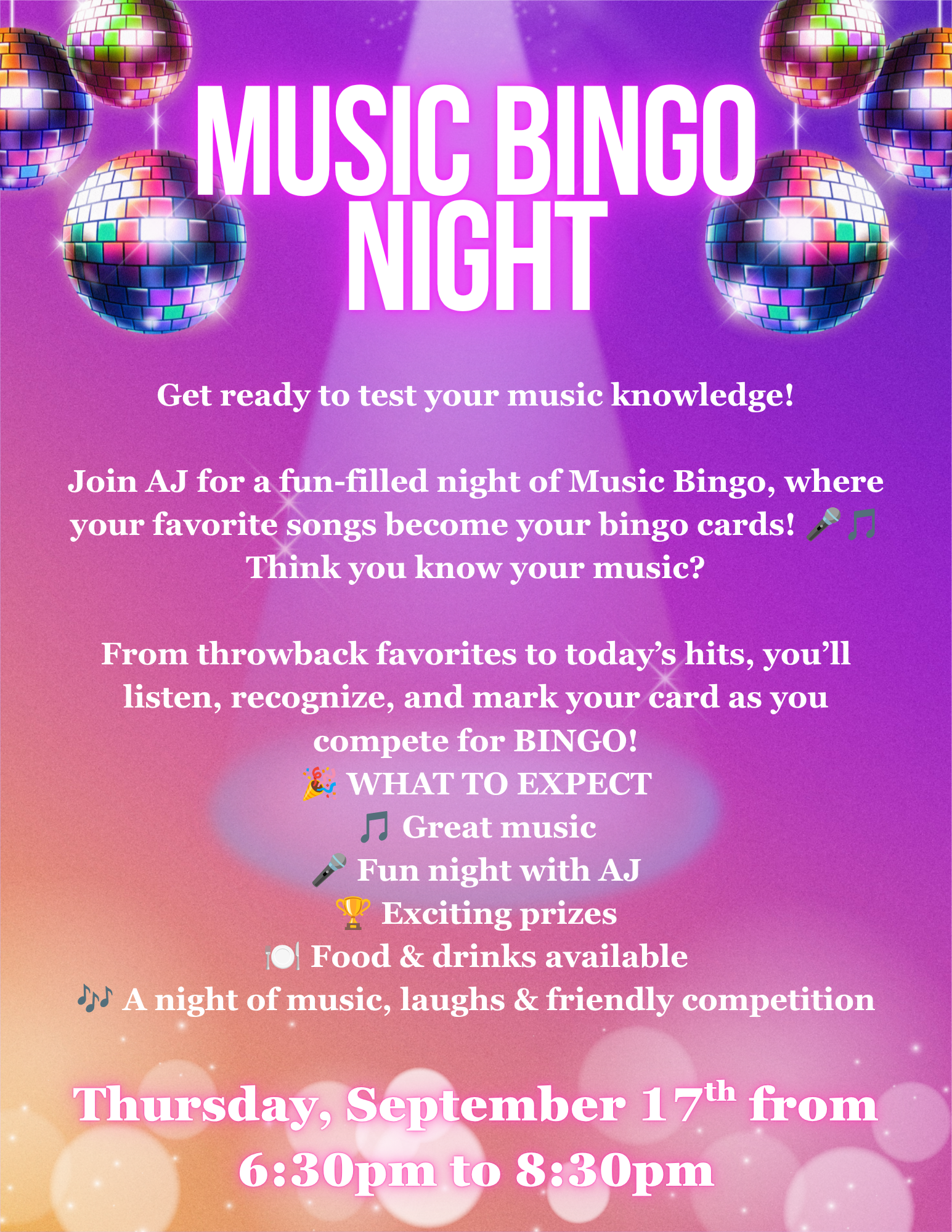 Music Bingo 