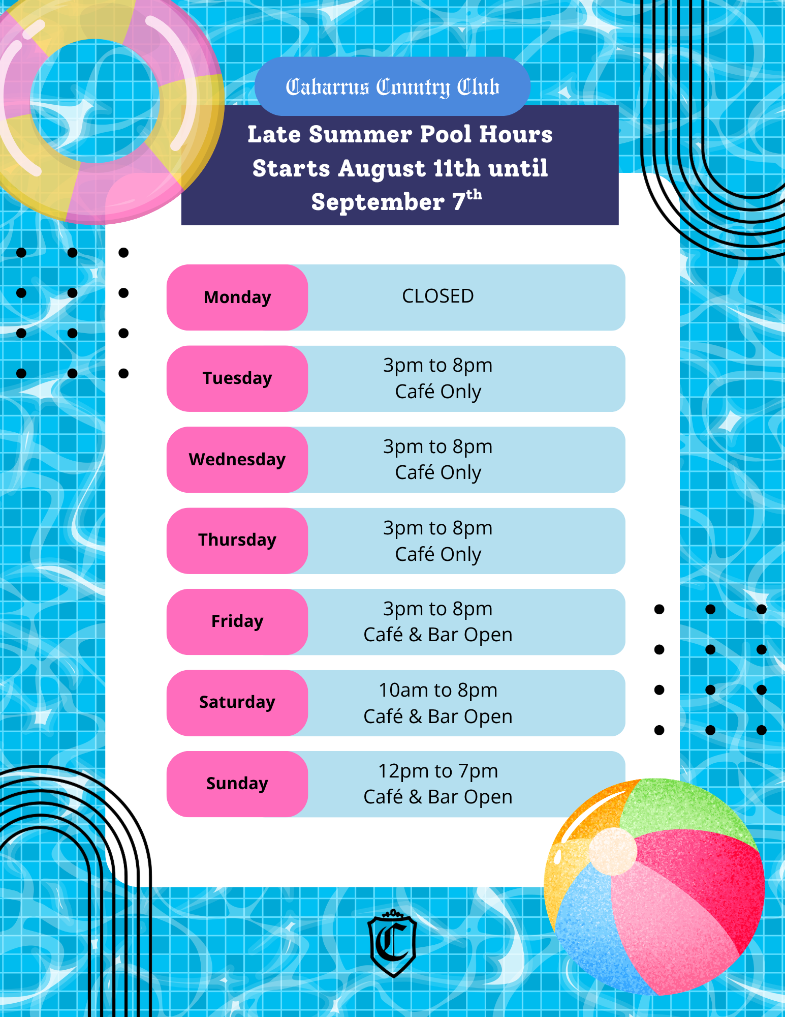 Pool Hours